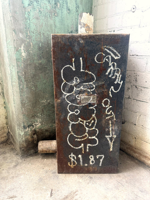 "$1.87" — Found Steel Cabinet with Original Graffiti, Detroit